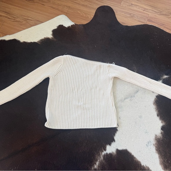 Cream Ribbed Sweater - Picture 2 of 4